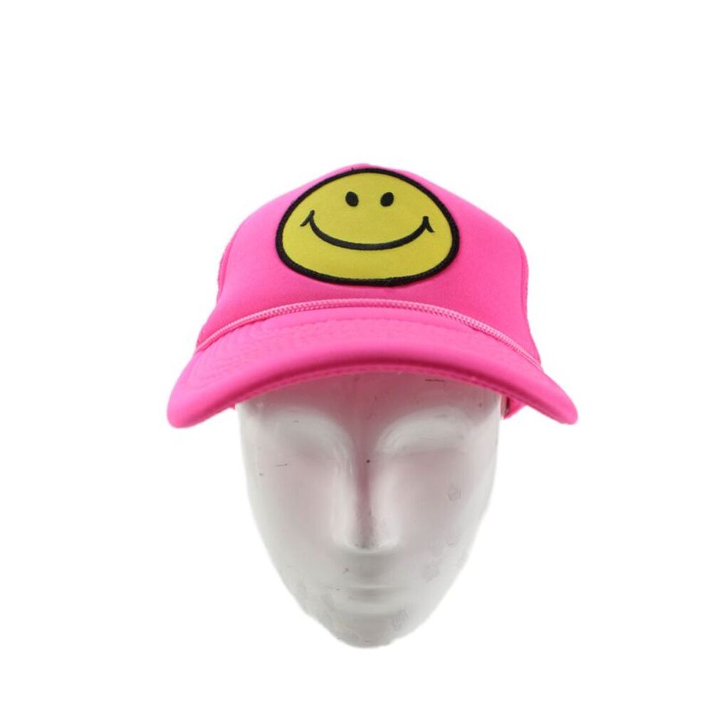 Aviator Nation Womens Vintage Trucker Hat Pink Yellow